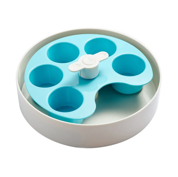 SPIN Interactive Feeder Palette Blue-Four Muddy Paws