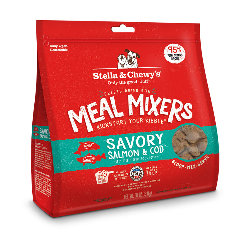 STELLA AND CHEWY'S MEAL MIXERS FD SALMON AND COD 18oz-Four Muddy Paws