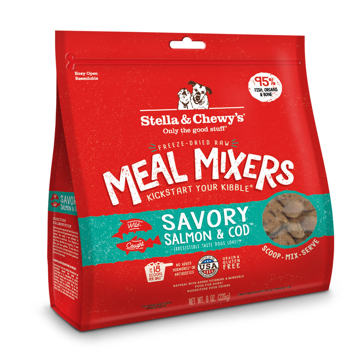 STELLA AND CHEWY'S MEAL MIXERS FD SALMON / COD 8oz-Four Muddy Paws