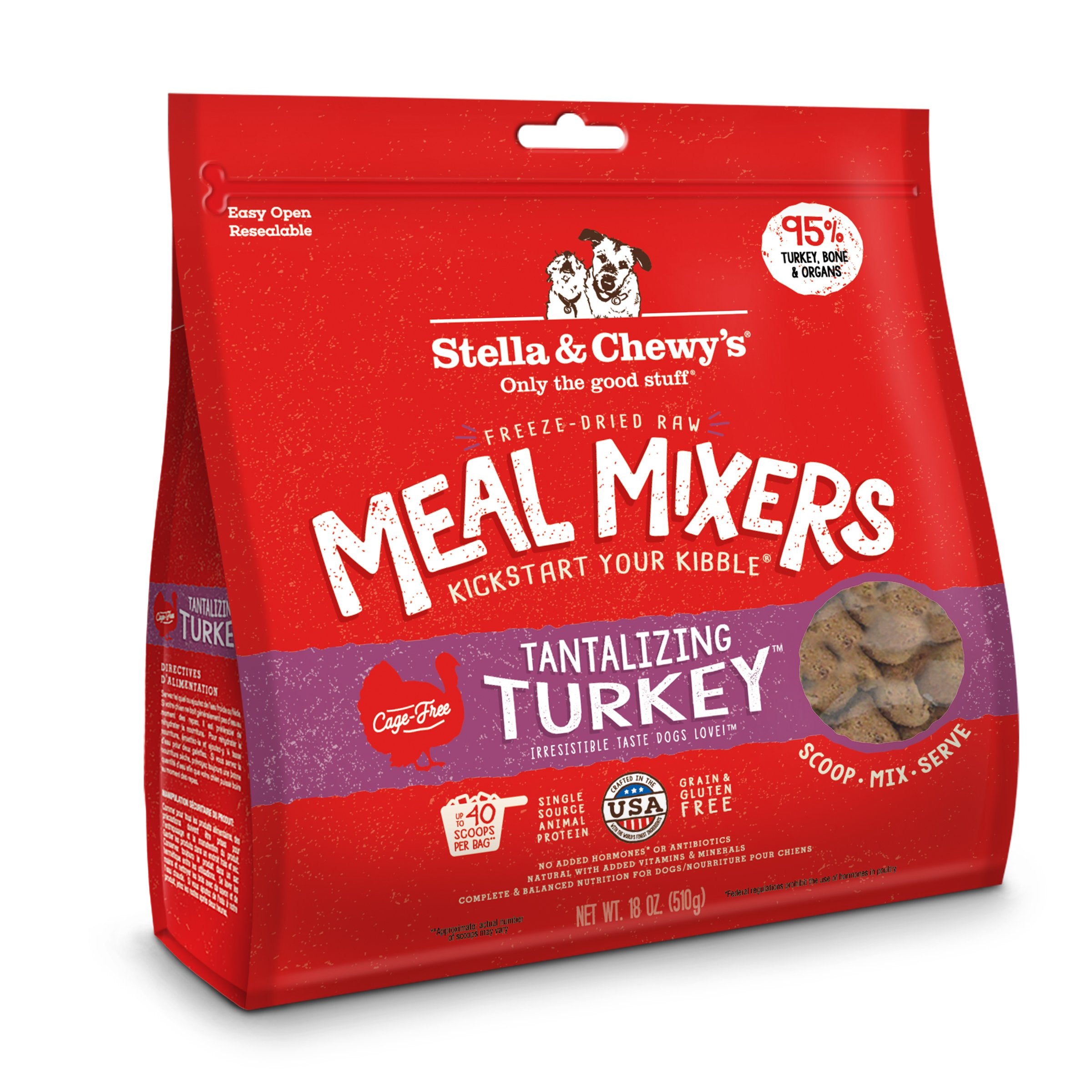STELLA AND CHEWY'S MEAL MIXERS FD TURKEY 18oz-Four Muddy Paws
