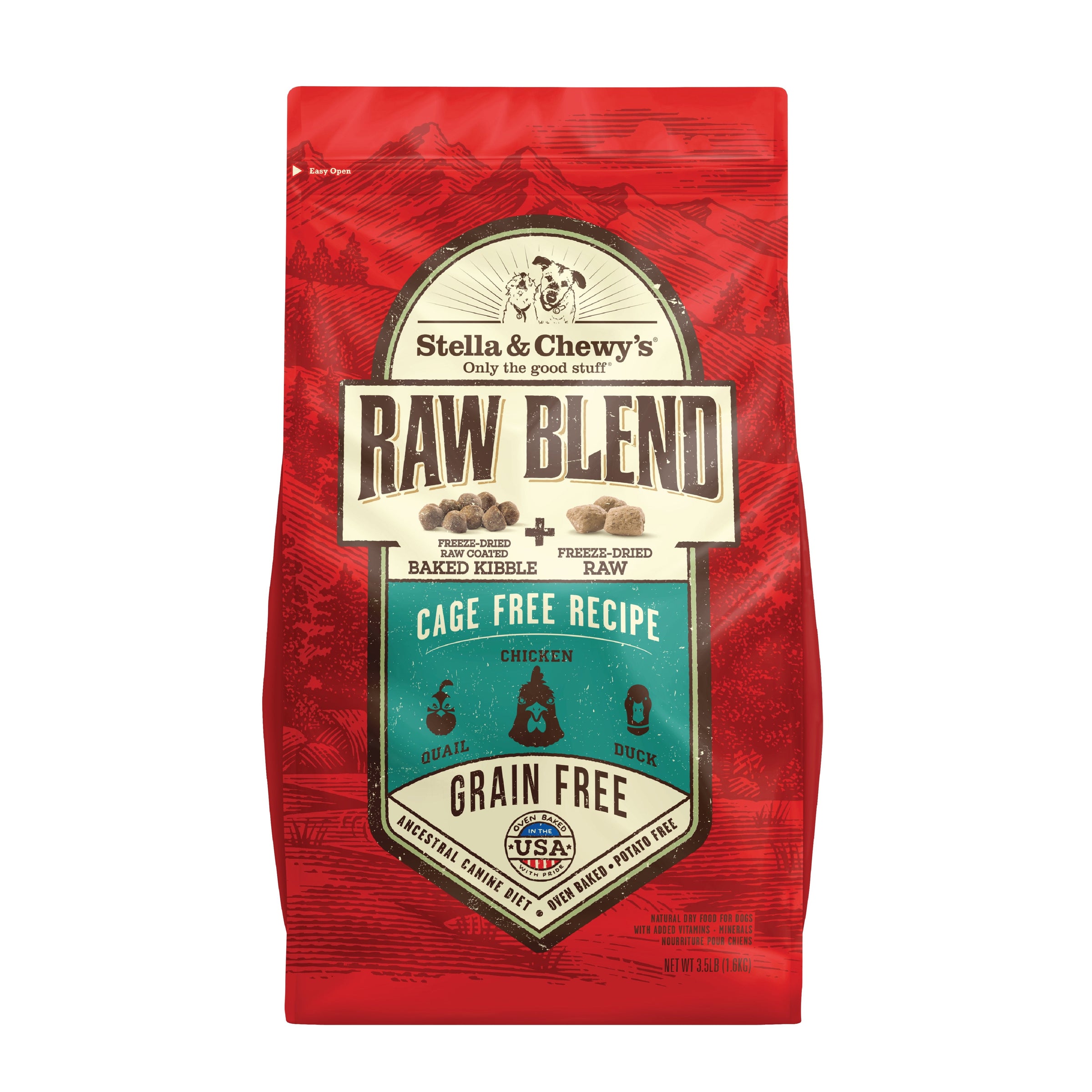 STELLA AND CHEWY'S RAW BLEND CAGE FREE DOG 3.5lb-Four Muddy Paws