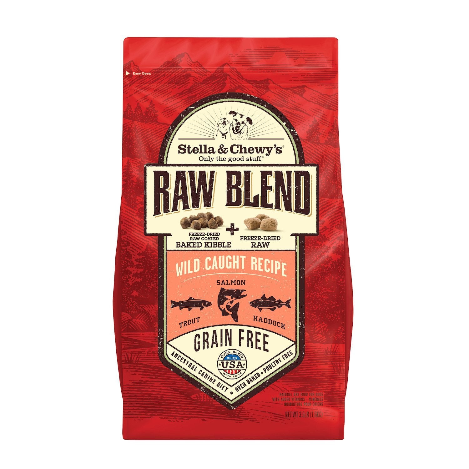 STELLA AND CHEWY'S RAW BLEND WILD CAUGHT 22LB-Four Muddy Paws