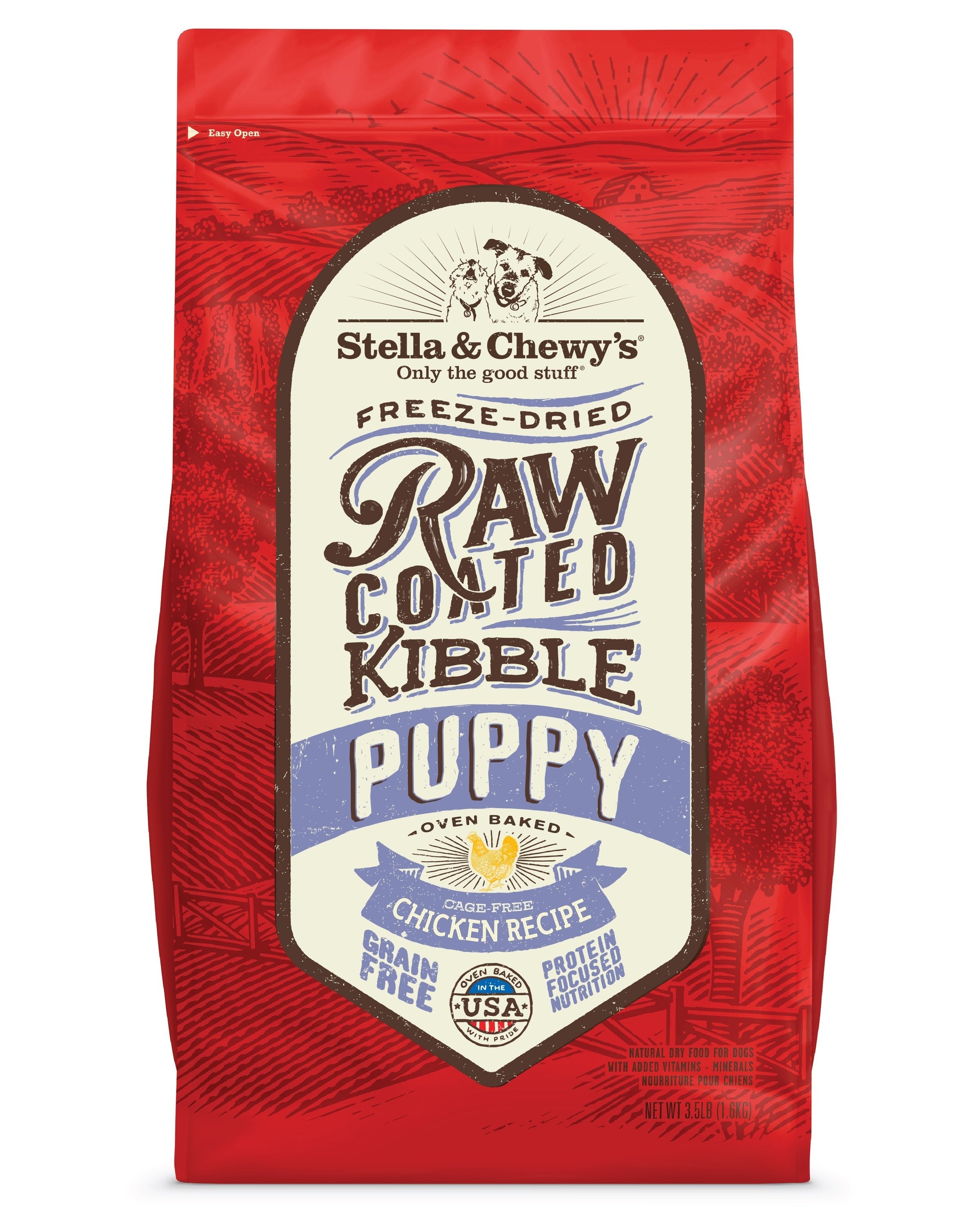 STELLA AND CHEWY'S RAW COATED PUPPY CAGE FREE CHICKEN 3.5lb-Four Muddy Paws