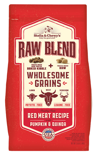 STELLA AND CHEWY'S WHOLESOME GRAIN RAW BLEND RED MEAT 3.5lb-Four Muddy Paws