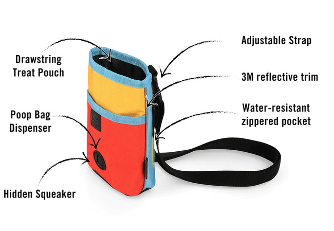 Scout and About Landscape Deluxe Treat Pouch Sunrise-Four Muddy Paws