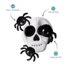 Skull with Spiders Plush Dog Toy-Four Muddy Paws