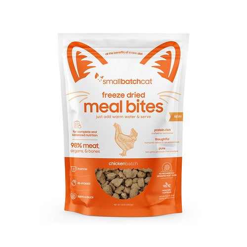 Smallbatch Cat Freeze Dried Meal Bites Chicken 10oz-Four Muddy Paws