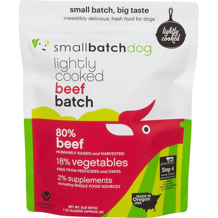 Smallbatch Dog Frozen Lightly Cooked Beef 2lb-Four Muddy Paws