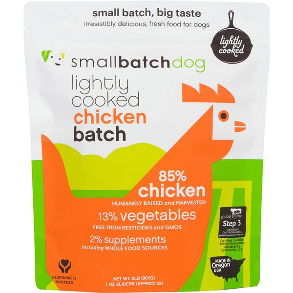 Smallbatch Dog Frozen Lightly Cooked Chicken 2lb-Four Muddy Paws