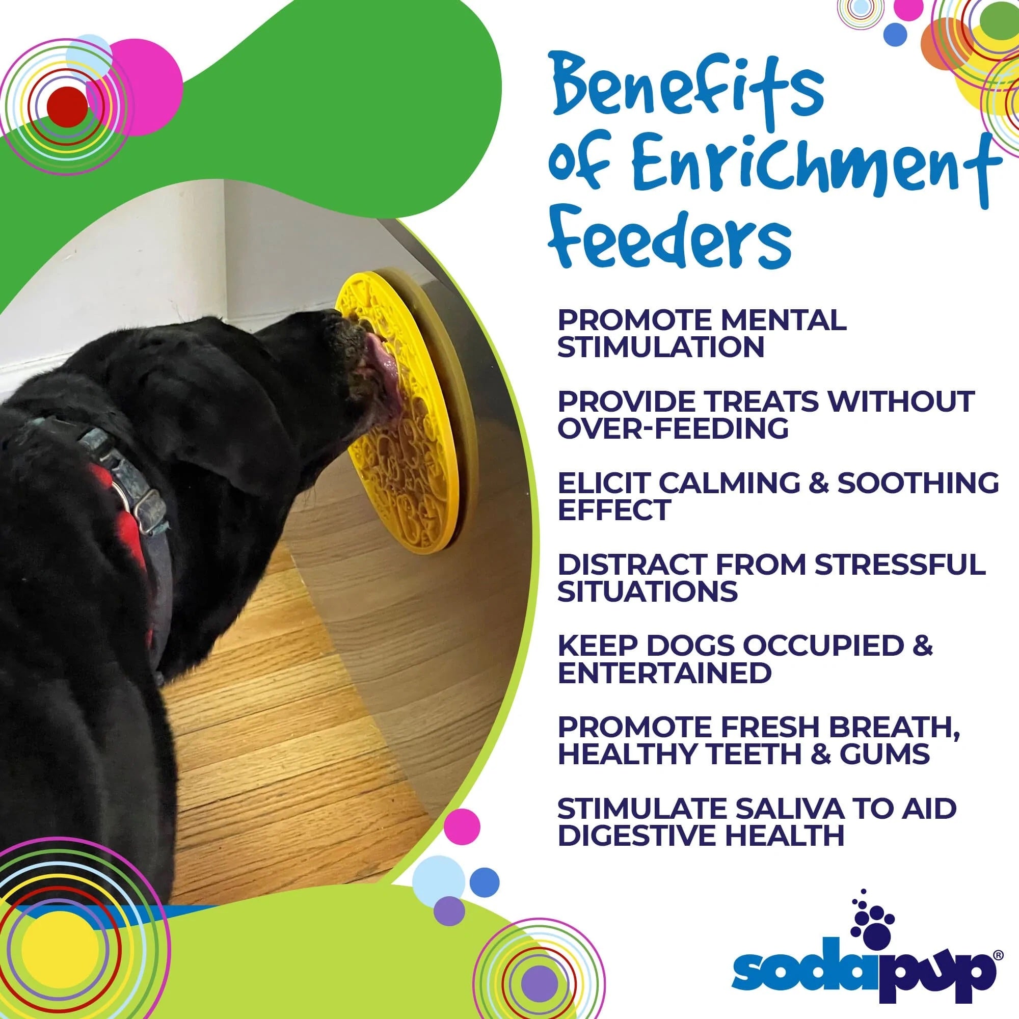 SodaPup Emat Enrichment Lick Mat with Suction Cups Duckies Yellow-Four Muddy Paws