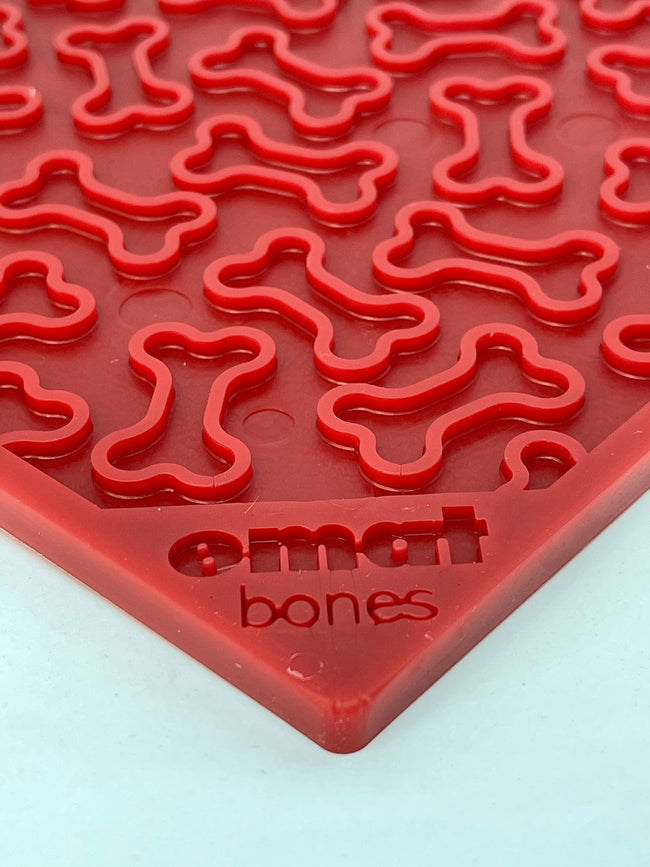 SodaPup TPE Emat Bones Red Large-Four Muddy Paws