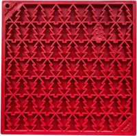 SodaPup TPE Emat "Peace" Tree Design Lick Mat Red-Four Muddy Paws