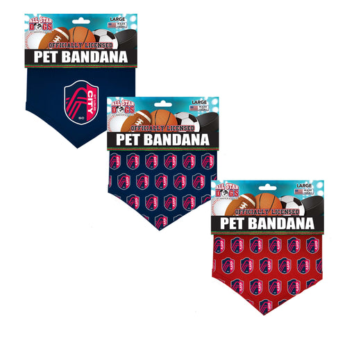 St. Louis City Red Bandana Large-Four Muddy Paws