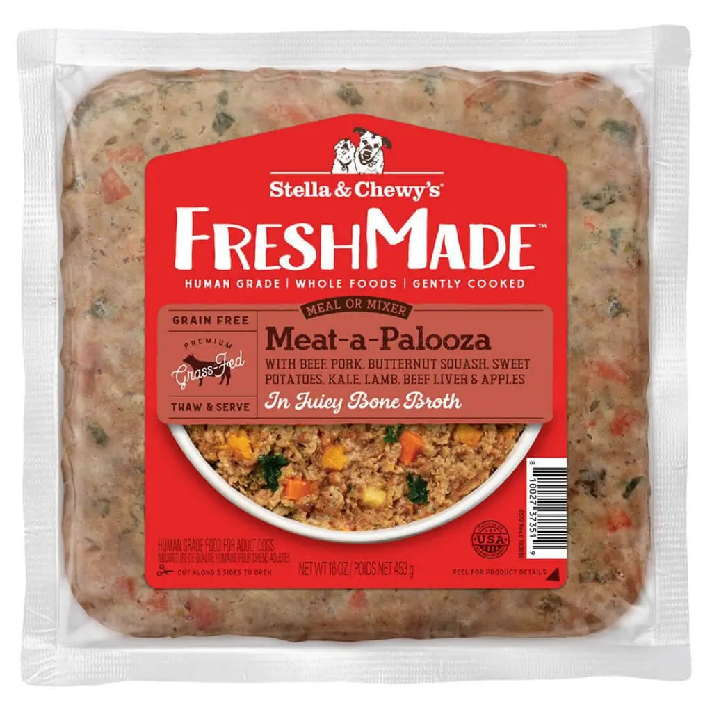 Stella & Chewy's Freshmade Meat-A-Palooza Gently Cooked Dog Food 16oz-Four Muddy Paws