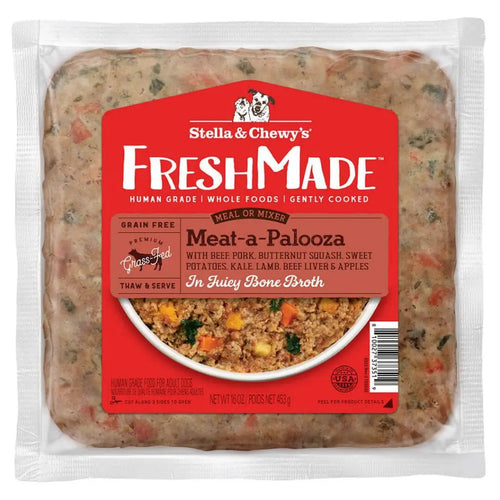Stella & Chewy's Freshmade Meat-A-Palooza Gently Cooked Dog Food 16oz-Four Muddy Paws