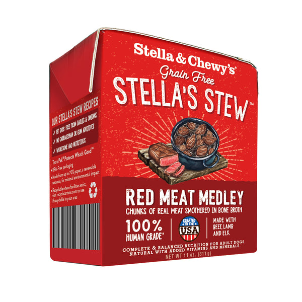 Stella & Chewy's Red Meat Medley Stew 11oz-Four Muddy Paws