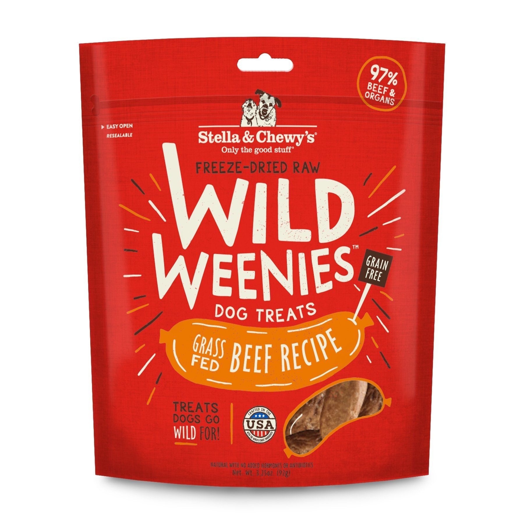 Stella & Chewy's Wild Weenies Beef Recipe 3.25oz-Four Muddy Paws