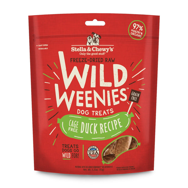 Stella & Chewy's Wild Weenies Duck Recipe 3.25oz-Four Muddy Paws