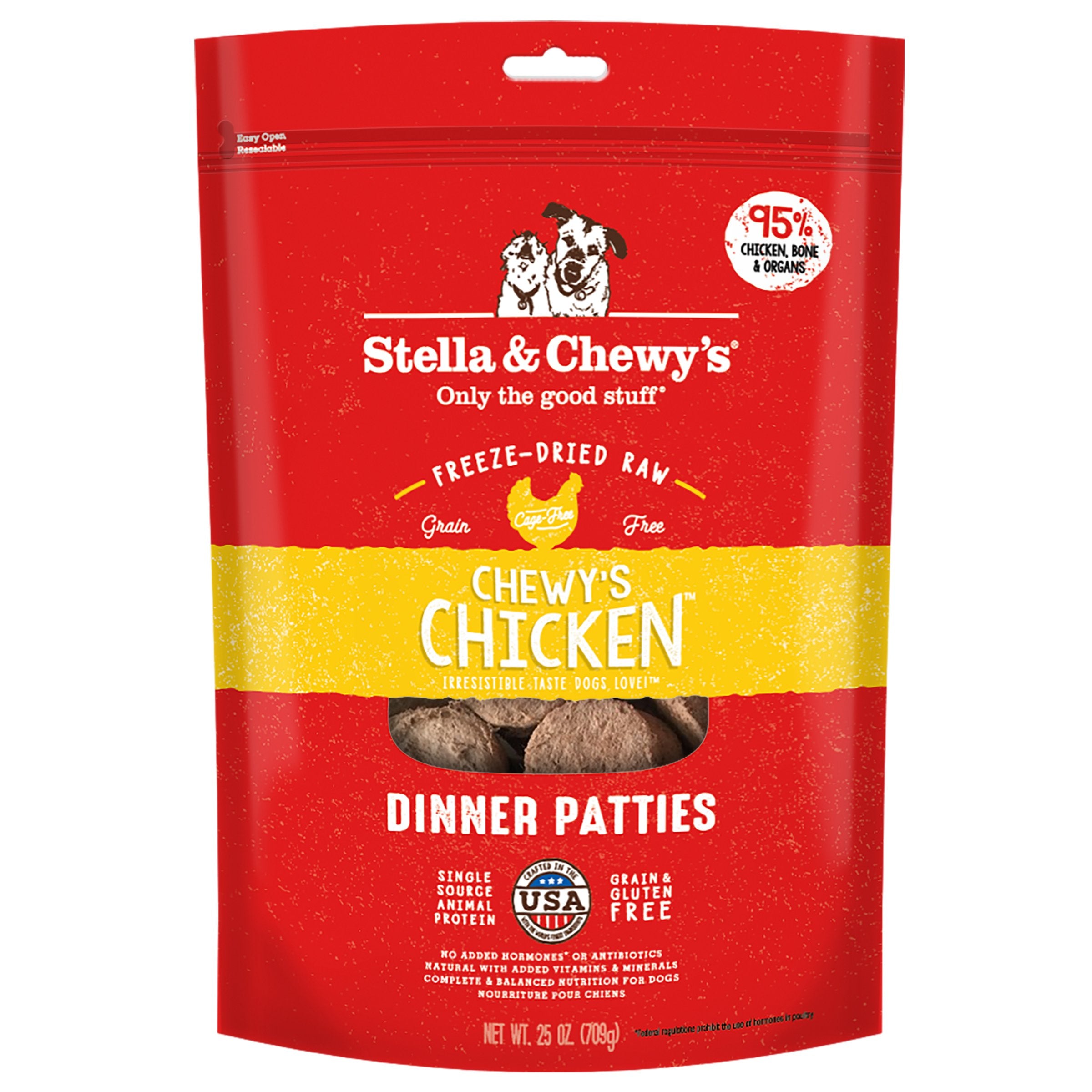 Stella and Chewy's Freeze Dried Chicken Patties 25oz-Four Muddy Paws