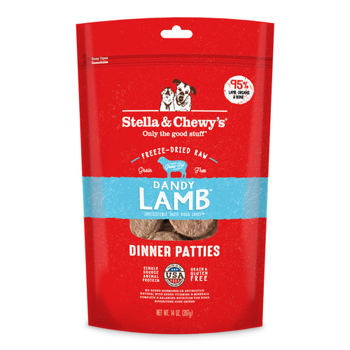 Stella and Chewy's Freeze Dried Lamb Patties 14oz-Four Muddy Paws