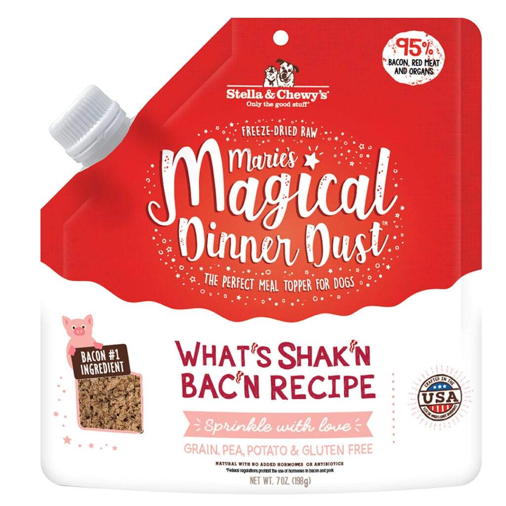 Stella and Chewy's Freeze Dried Magical Dinner Dust What's Shak'n Bac'n 7oz-Four Muddy Paws
