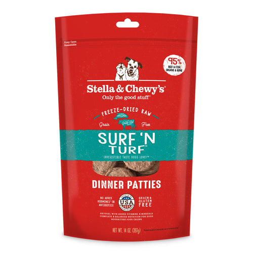 Stella and Chewy's Freeze Dried Surf & Turf Patties 14oz-Four Muddy Paws