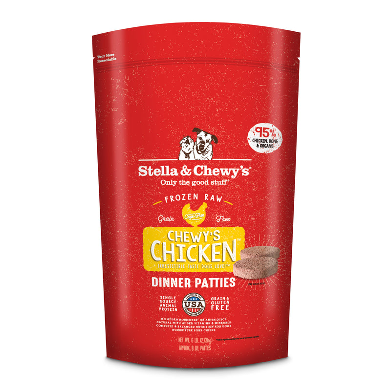 Stella and Chewy's Frozen Chicken Patties 6lb-Four Muddy Paws