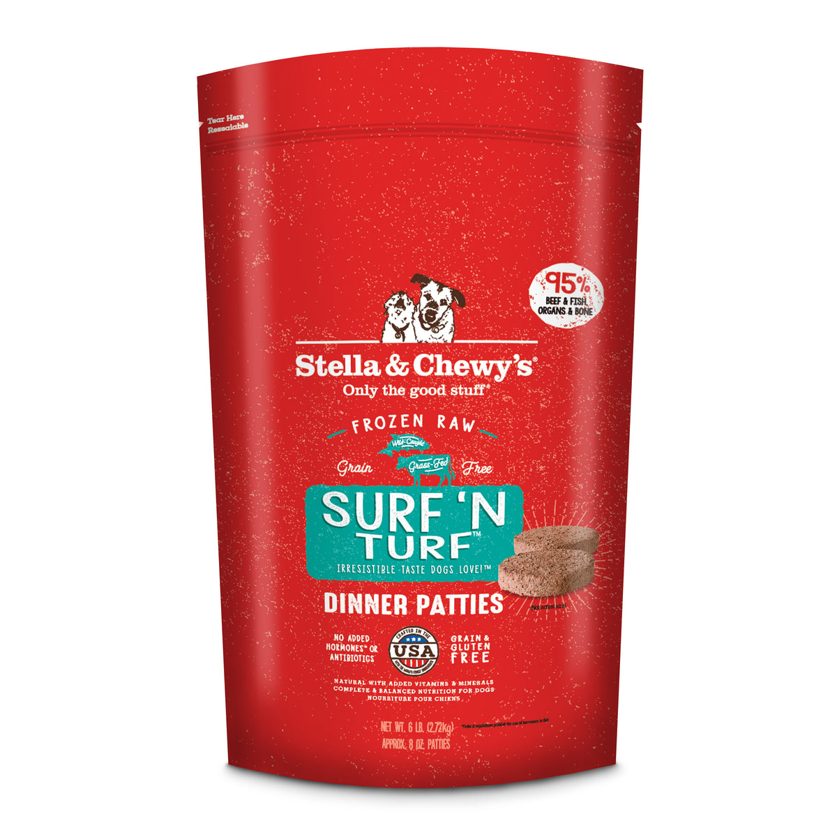Stella and Chewy's Frozen Surf & Turf Patties 6lb-Four Muddy Paws