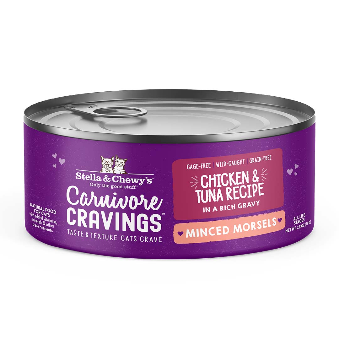 Stella and Chewy's Minced Morsels Chicken & Tuna 2.8oz-Four Muddy Paws
