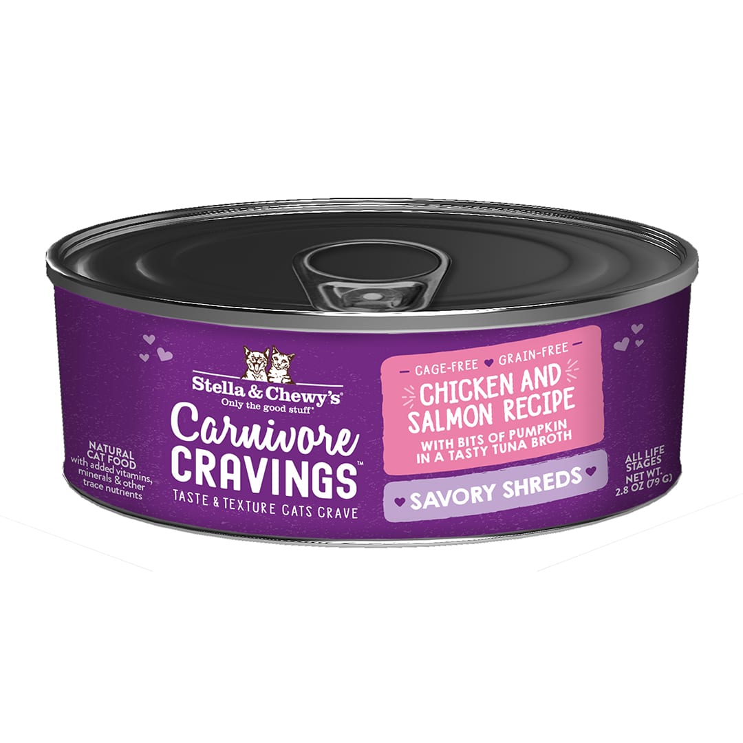 Stella and Chewy's Savory Shreds Chicken & Salmon 2.8oz-Four Muddy Paws
