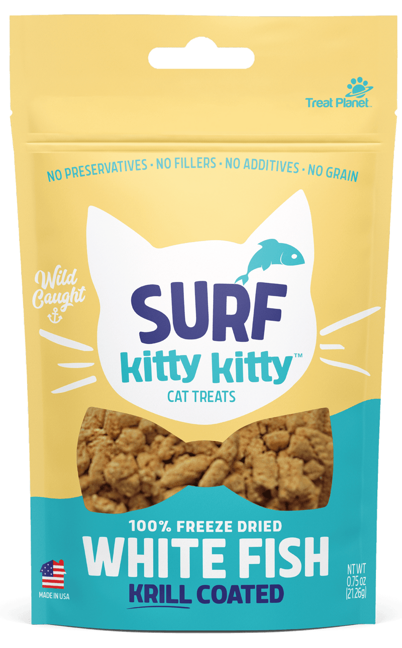 Surf Kitty Kitty Freeze Dried Whitefish with Krill Cat Treats .9oz-Four Muddy Paws
