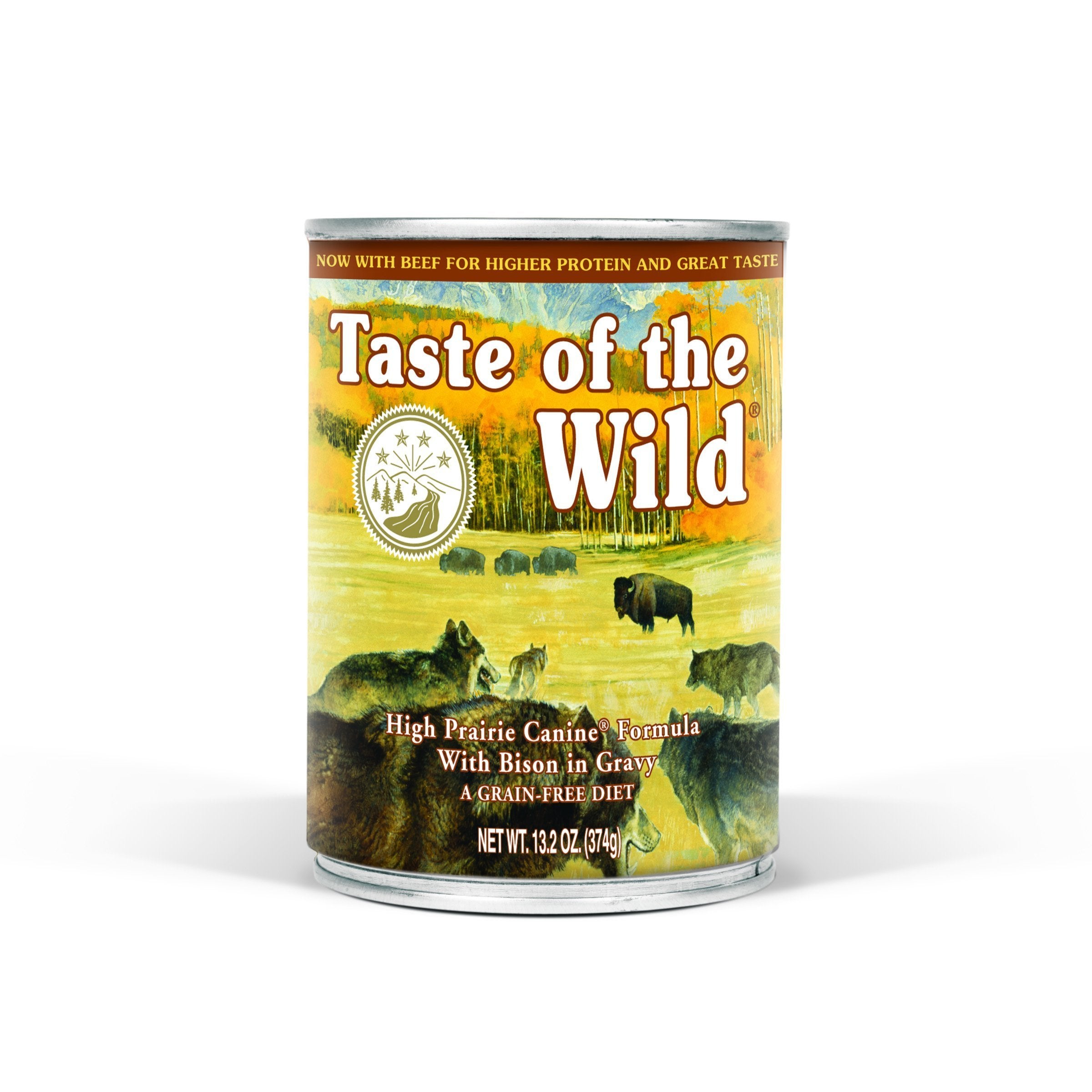 TASTE OF THE WILD High Prairie Dog Can Bison/Vension 13oz-Four Muddy Paws