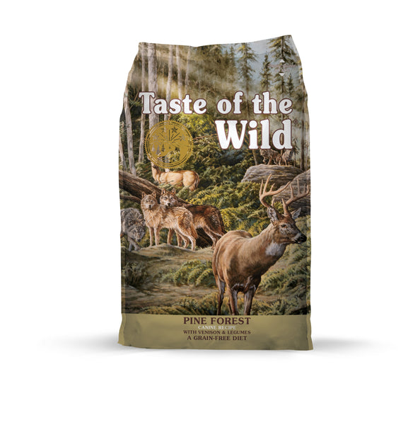 TASTE OF THE WILD PINE FOREST DOG FOOD Venison/Legume 14lb-Four Muddy Paws