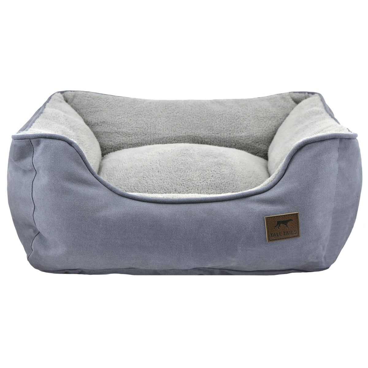 Tall Tails Dog Bolster Bed Charcoal Medium-Four Muddy Paws