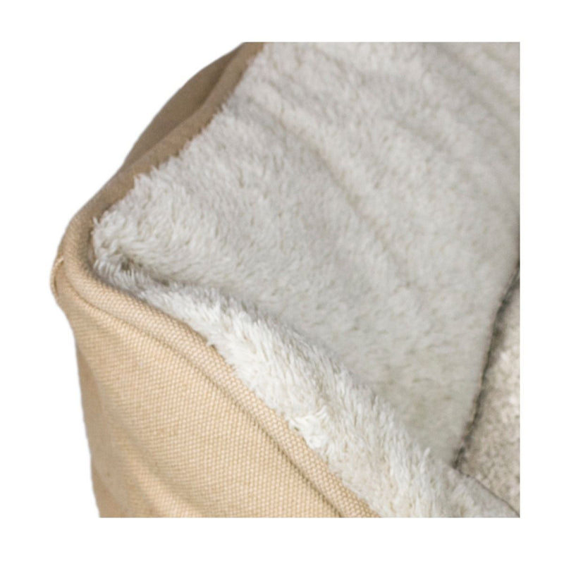 Tall Tails Dog Bolster Bed Khaki Medium-Four Muddy Paws