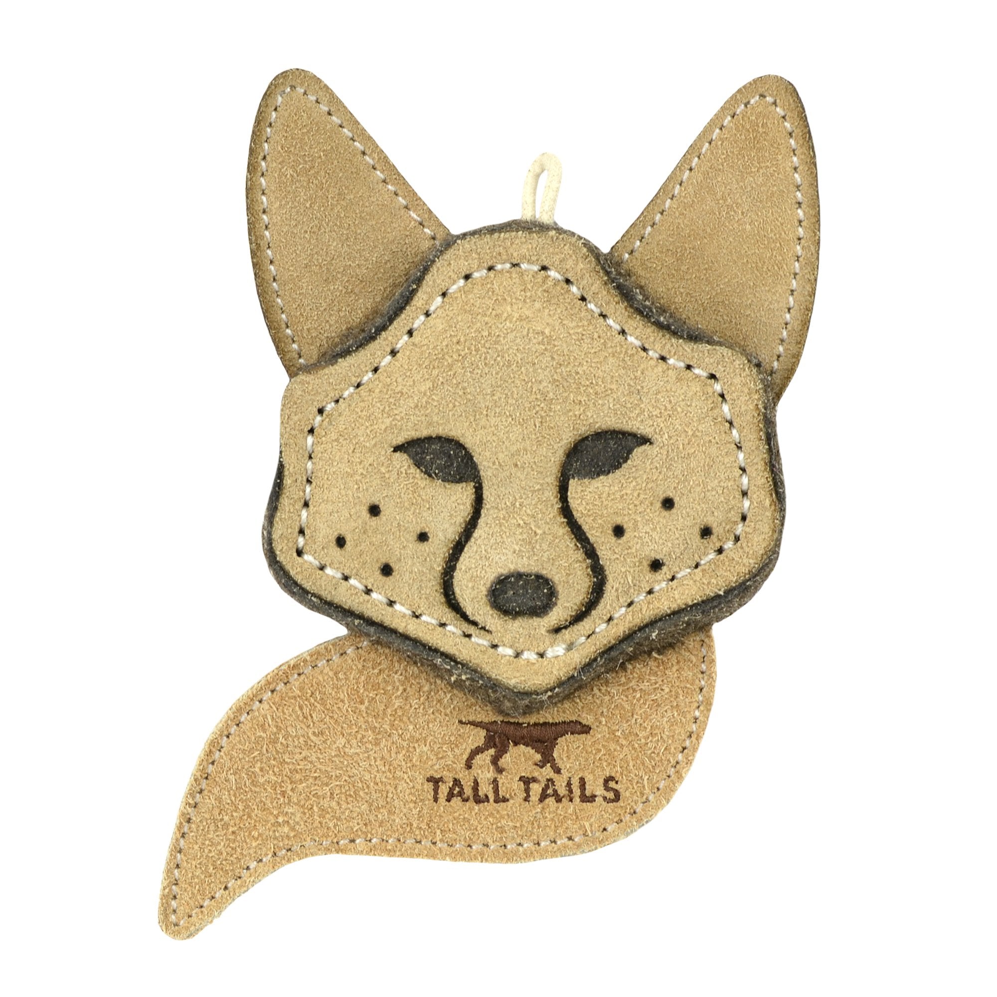 Tall Tails Dog Scrappy Critter Leather Fox 4"-Four Muddy Paws