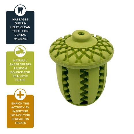 Tall Tails Natural Rubber Acorn Dog Toy 3"-Four Muddy Paws