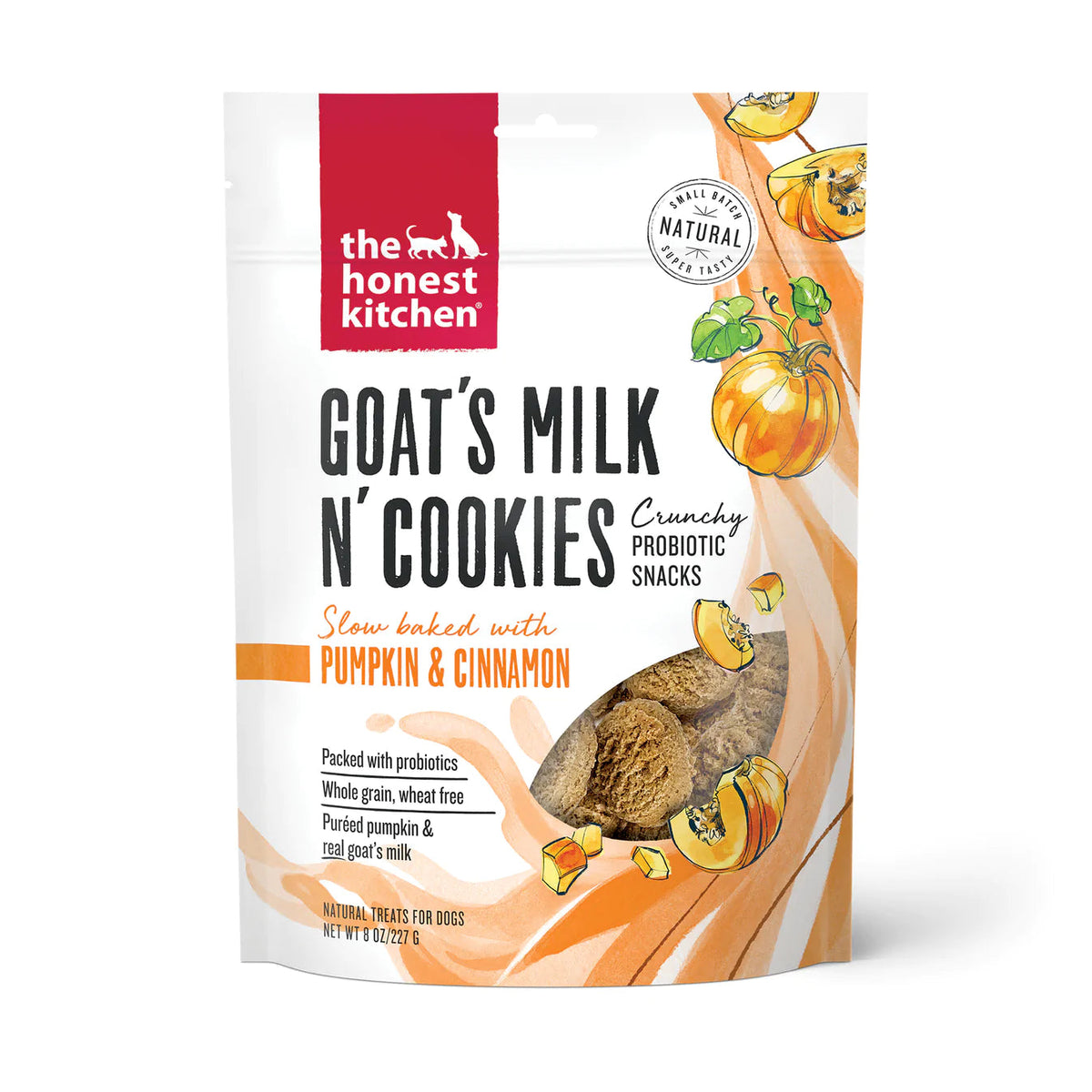 The Honest Kitchen Dog Goat's Milk N Cookies Pumpkin 8oz-Four Muddy Paws