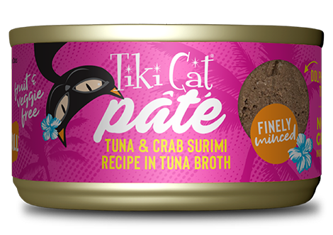 Tiki Pet Cat Grill Pate Tuna & Crab Surimi 2.8oz-Four Muddy Paws