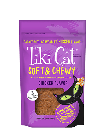 Tiki Pet Cat Soft Chewy Chicken Treat 2oz-Four Muddy Paws