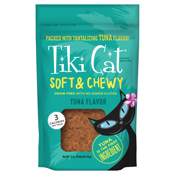 Tiki Pet Cat Soft Chewy Tuna Treat 2oz-Four Muddy Paws