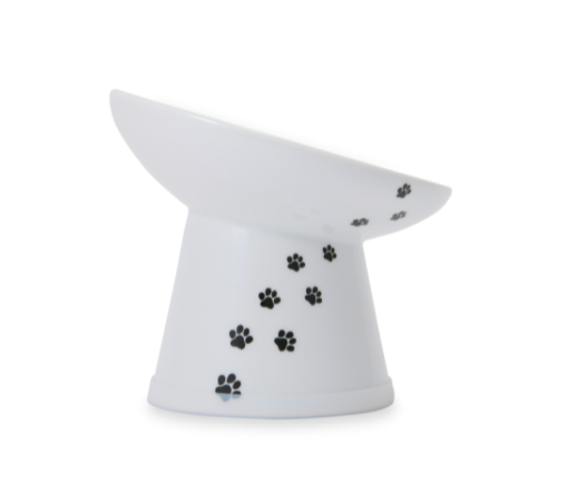 Tilted Stress Free Cat Food Bowl-Four Muddy Paws