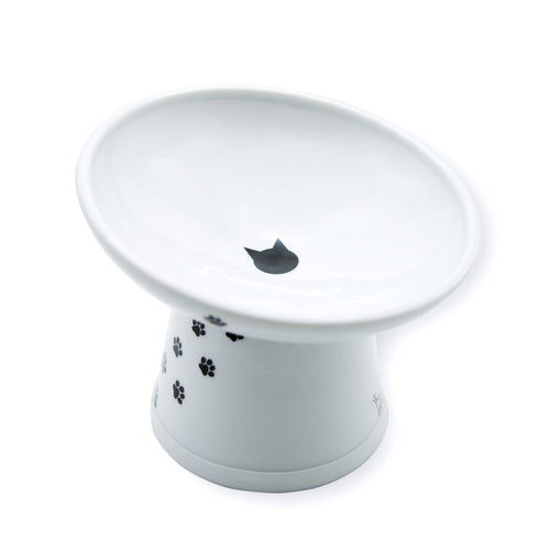 Tilted Stress Free Cat Food Bowl-Four Muddy Paws
