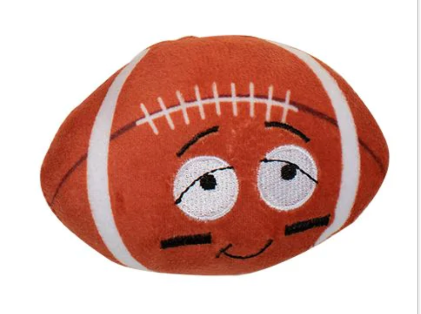 Tired Football Plush Small Dog Toy Small-Four Muddy Paws