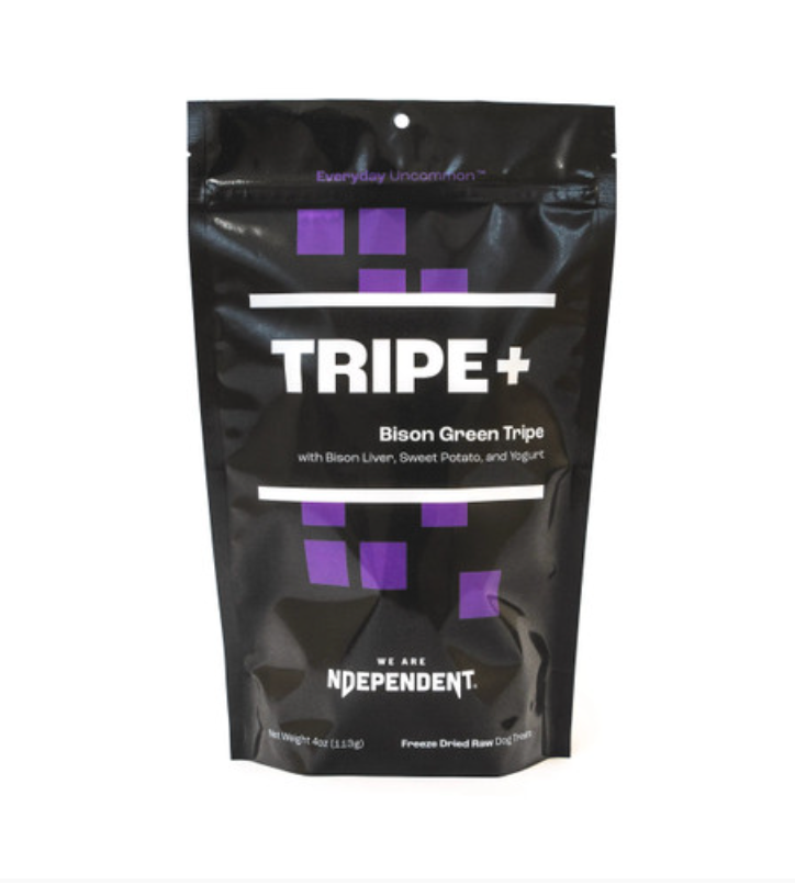 Tripe+ Bison Green Tripe Treat 4oz-Four Muddy Paws