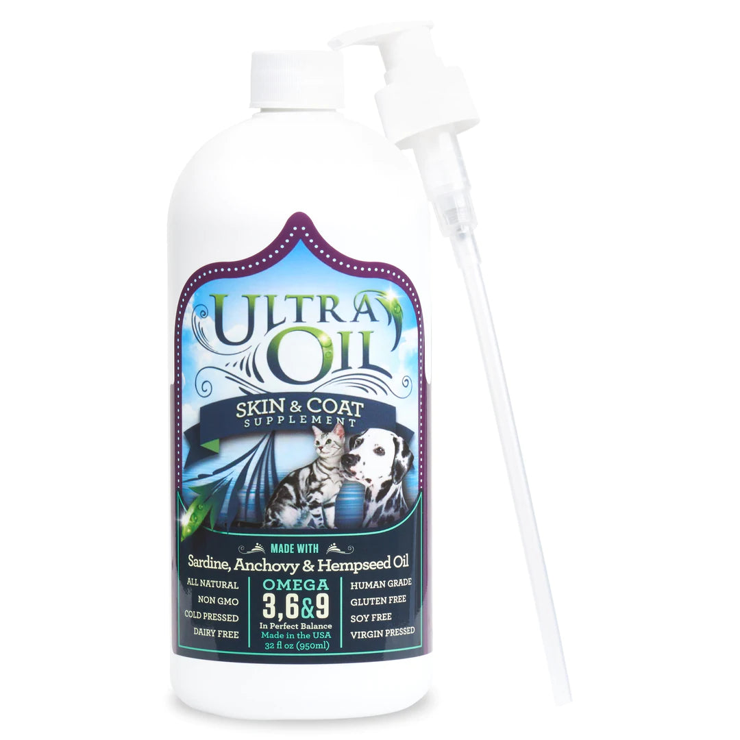 Ultra Oil for Pets Skin and Coat Supplement 32oz-Four Muddy Paws
