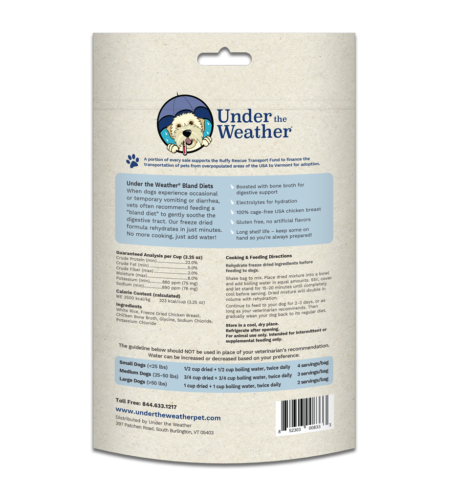 Under The Weather Dog Diet-Four Muddy Paws