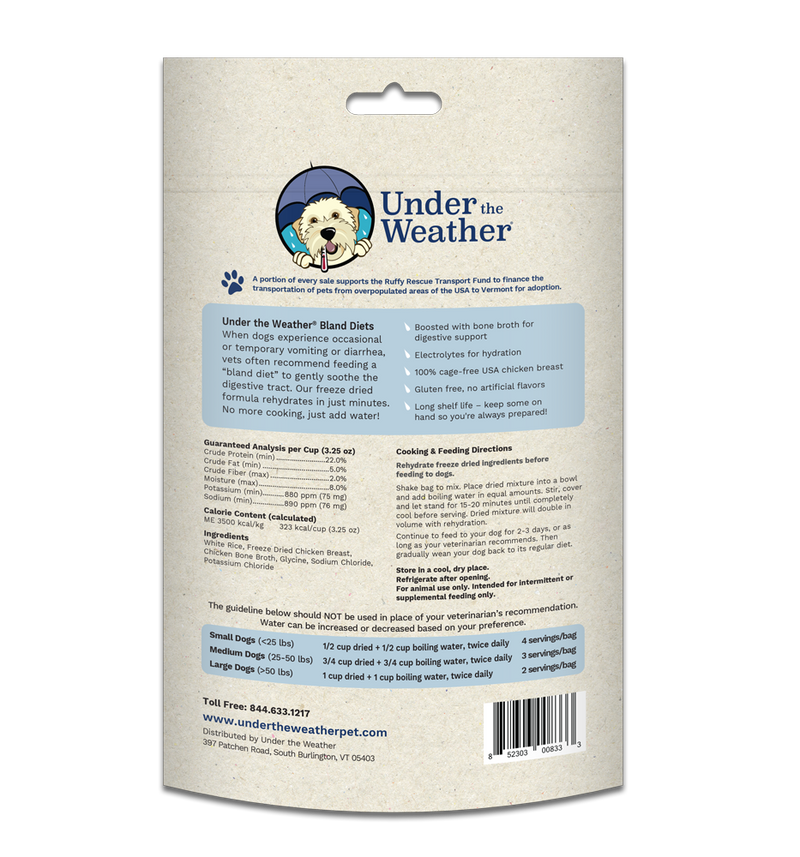 Under The Weather Dog Diet-Four Muddy Paws