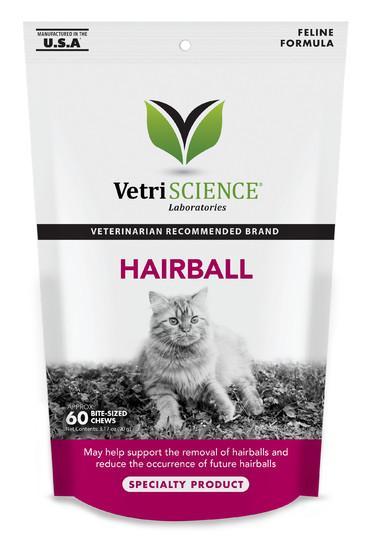 VETRISCIENCE HAIRBALL CHEWS 60 count-Four Muddy Paws