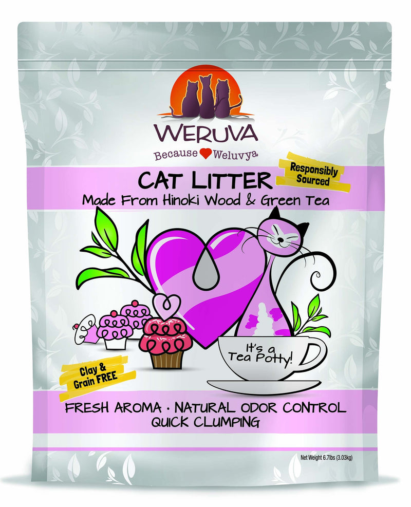 WERUVA TEA POTTY CAT LITTER 6.7LB-Four Muddy Paws